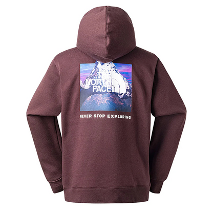 photo print hoodie BROWN