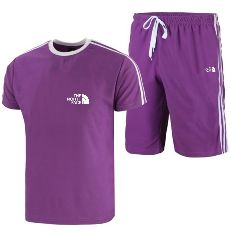 Men's 3-Stripes Fleece Shorts & Tee Shirt Set