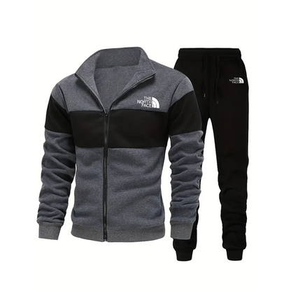 Classic Color Block Active Tracksuit Suit