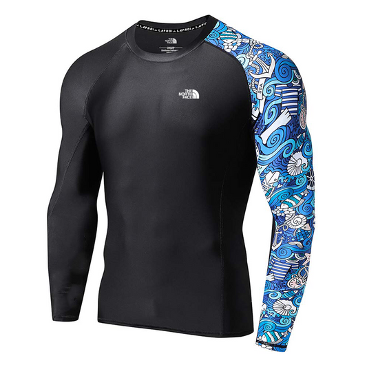 Men's Long Sleeve UPF 50+ Baselayer Skins High Performance Compression Sun Protection